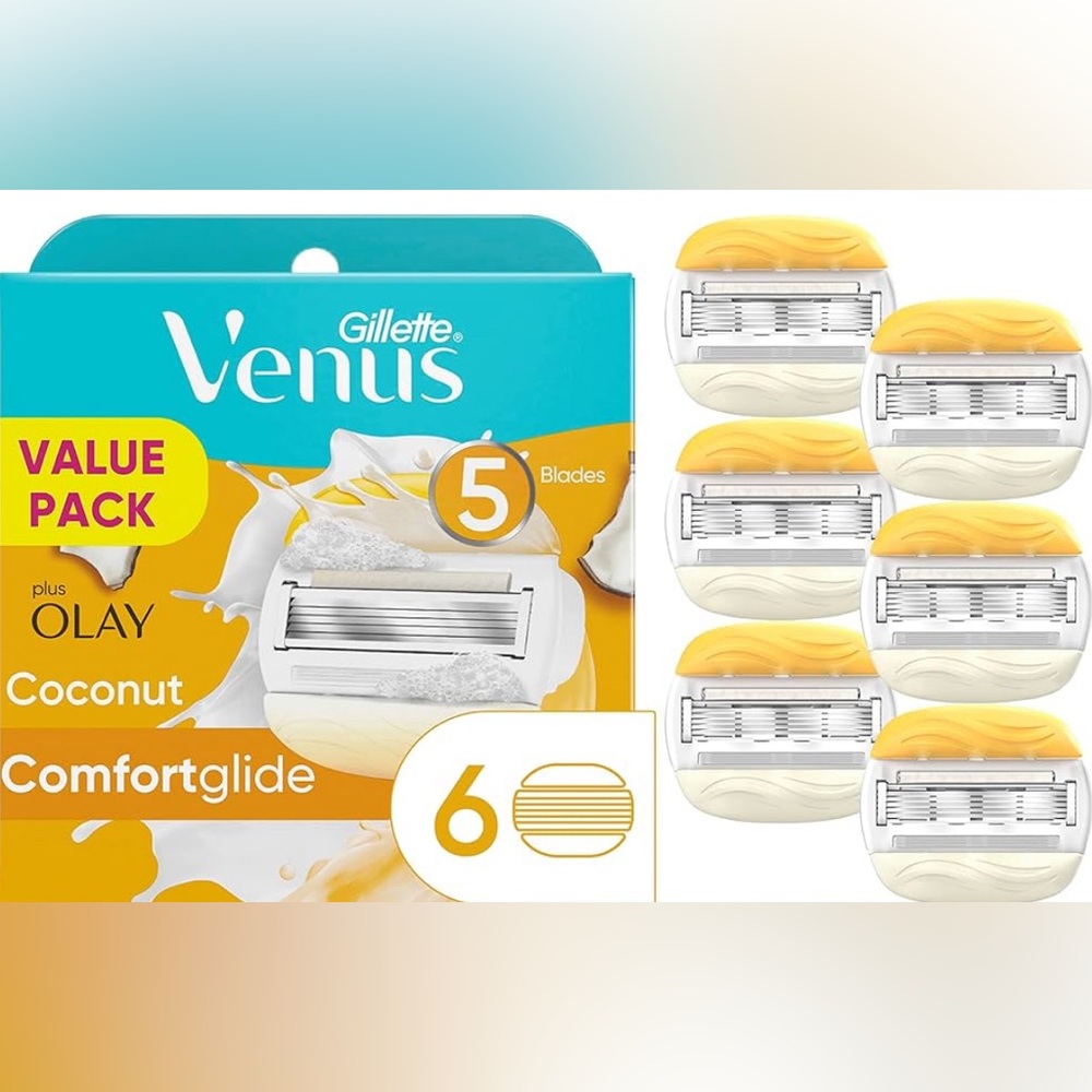 Gillette Women’s Razor Blade Refills 6 Count, Infused with Olay Coconut Scent